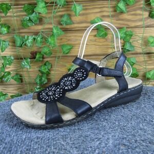 Natural Soul Women Belle Gladiator Black Leather Sz 9 Medium‎  Used 2025